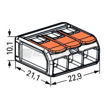  Borne WAGO 221 3x6mm  levier 