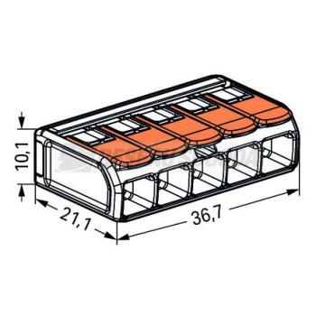  **Borne WAGO 221 5x6mm  levi 