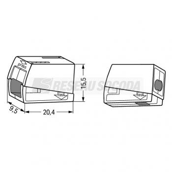  Borne pour luminaires 2,5 mm 
