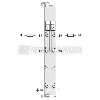  Borne 2 sorties Relais 1T 230 