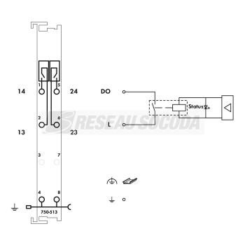  Borne 2 sorties Relais 1T 230 