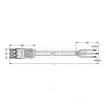  Cordon Femelle/- 3G 1,5 HO5VVF 