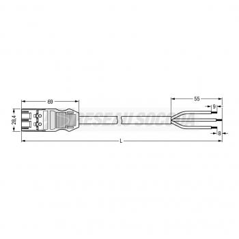  Cordon Mle/- 3G 2,5 HO5VVF No 