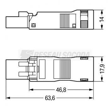  Connecteur mle 3 ples avec d 
